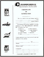 certificate of satisfaction